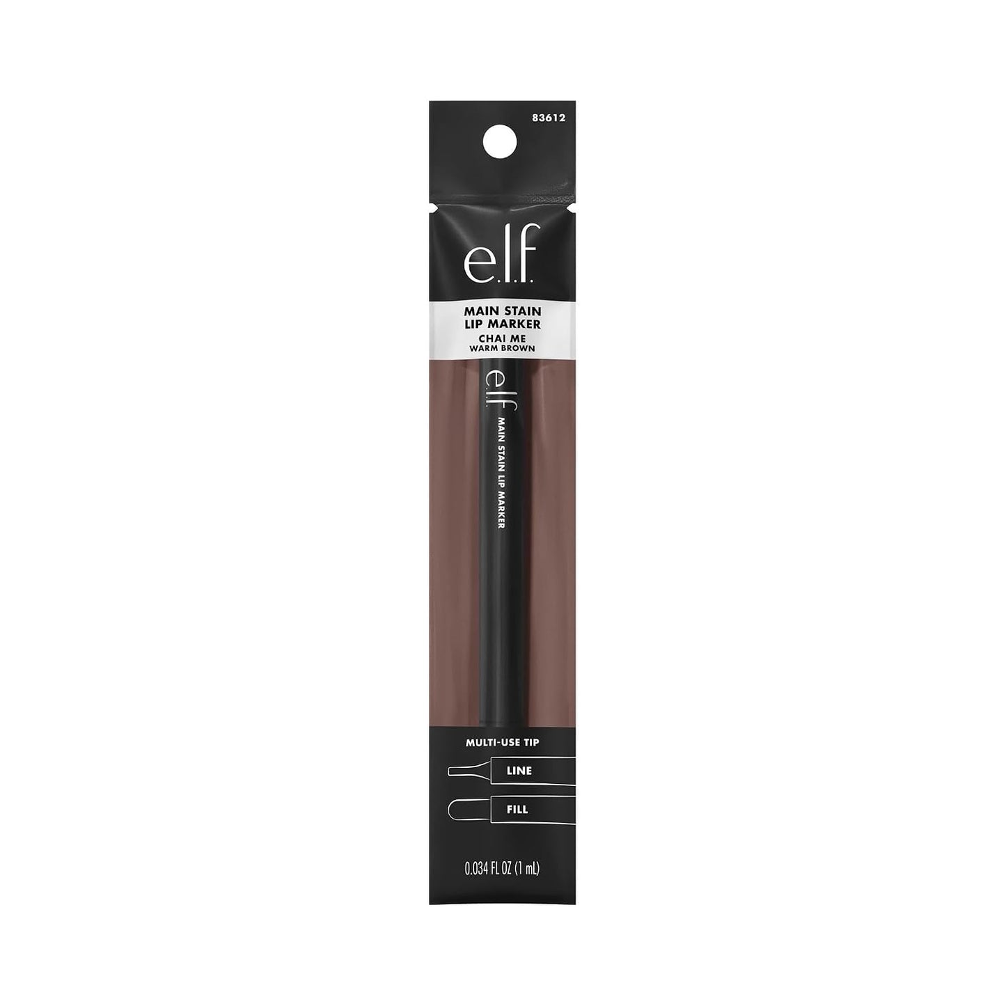 e.l.f. Main Stain Lip Marker, Lip Stain to Line, Define, Contour & Fill for Long-Lasting & Transfer-Resistant Color, Vegan & Cruelty-Free, Chai Me